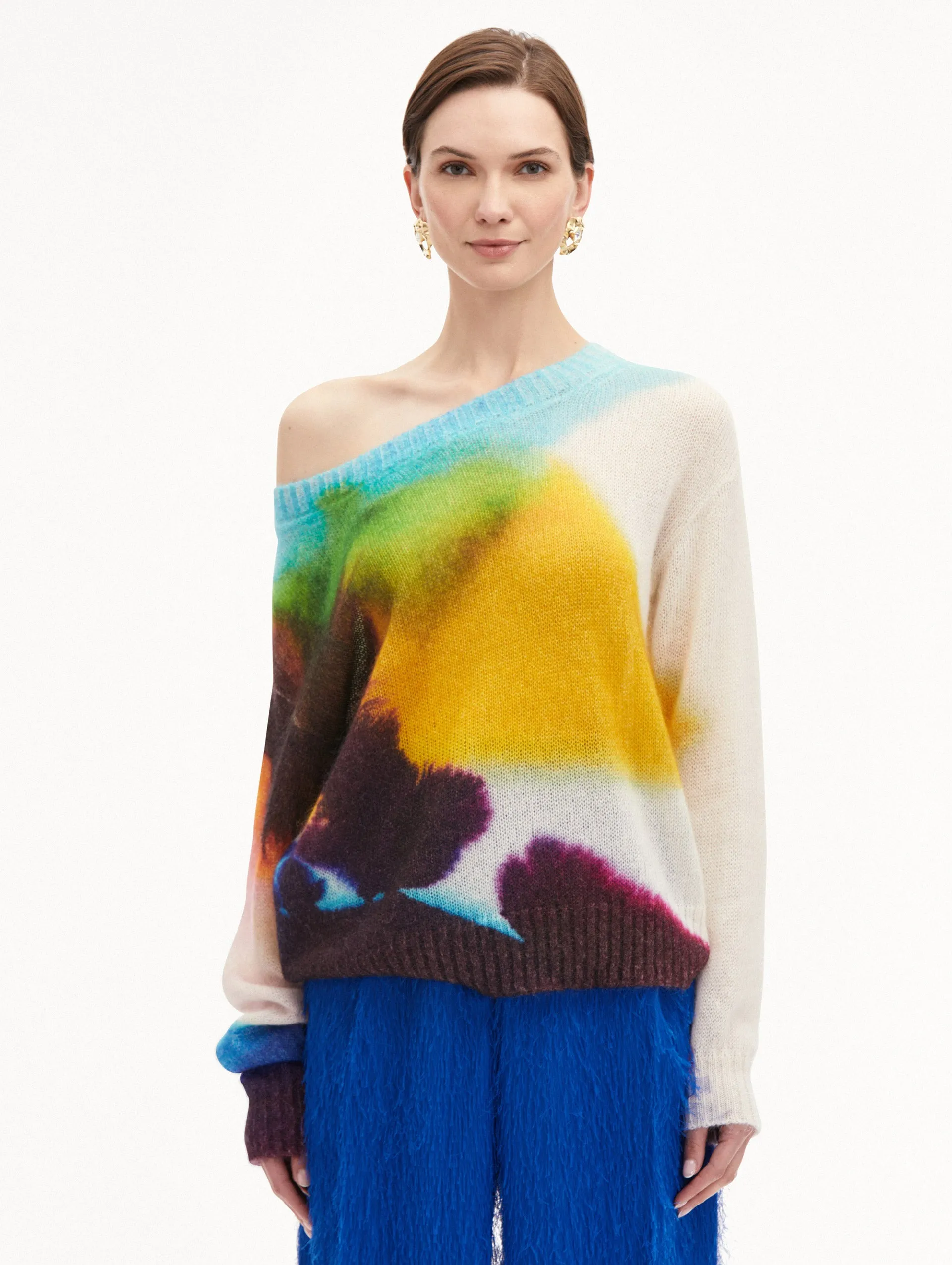 Abstract Watercolor Pullover