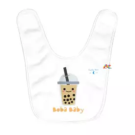 Baby Boba Fleece Baby Bib with a Boba Tea