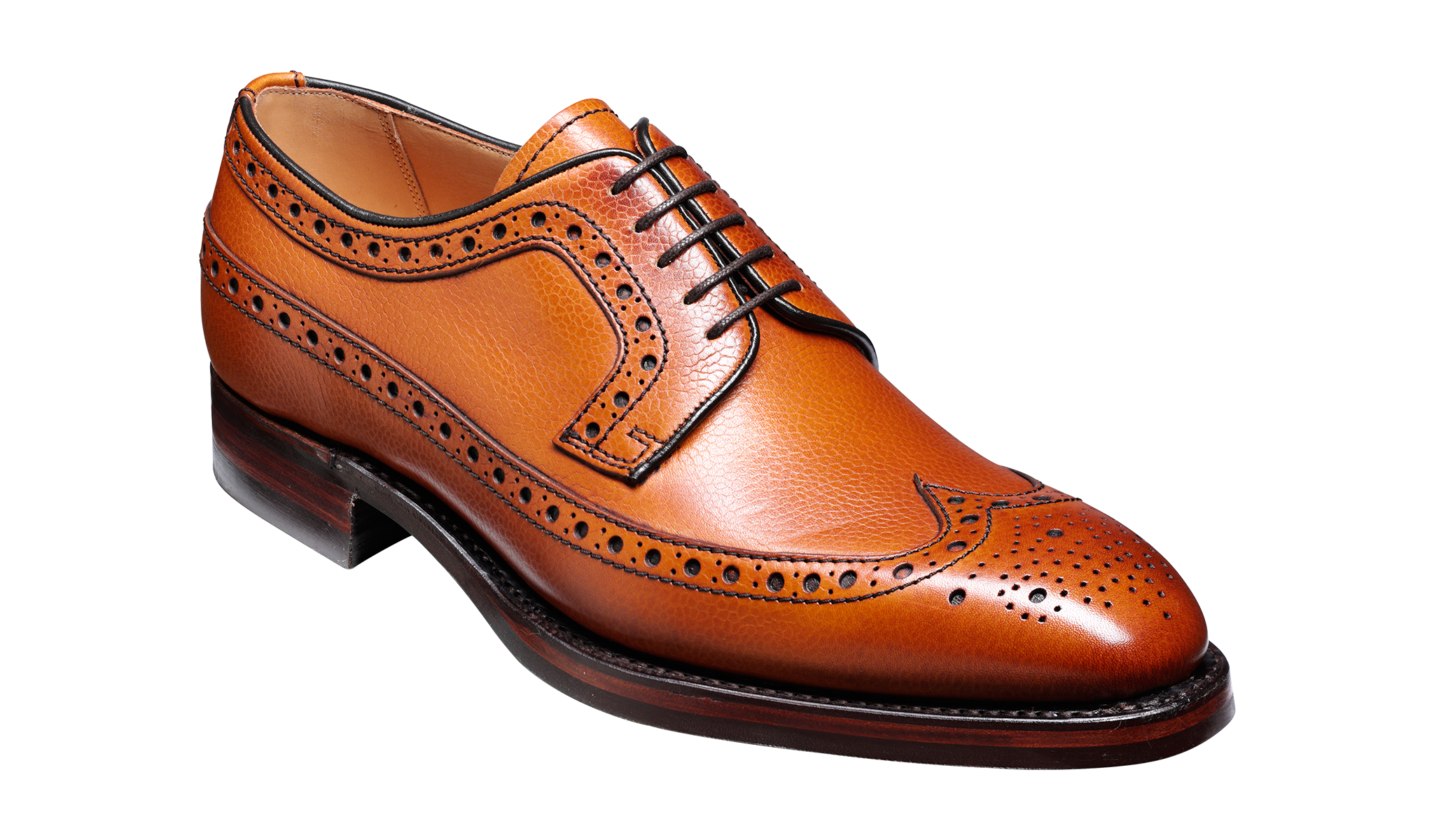 Barker Calvay Classic Long-Wing  Brogue Shoe - Cedar Grain