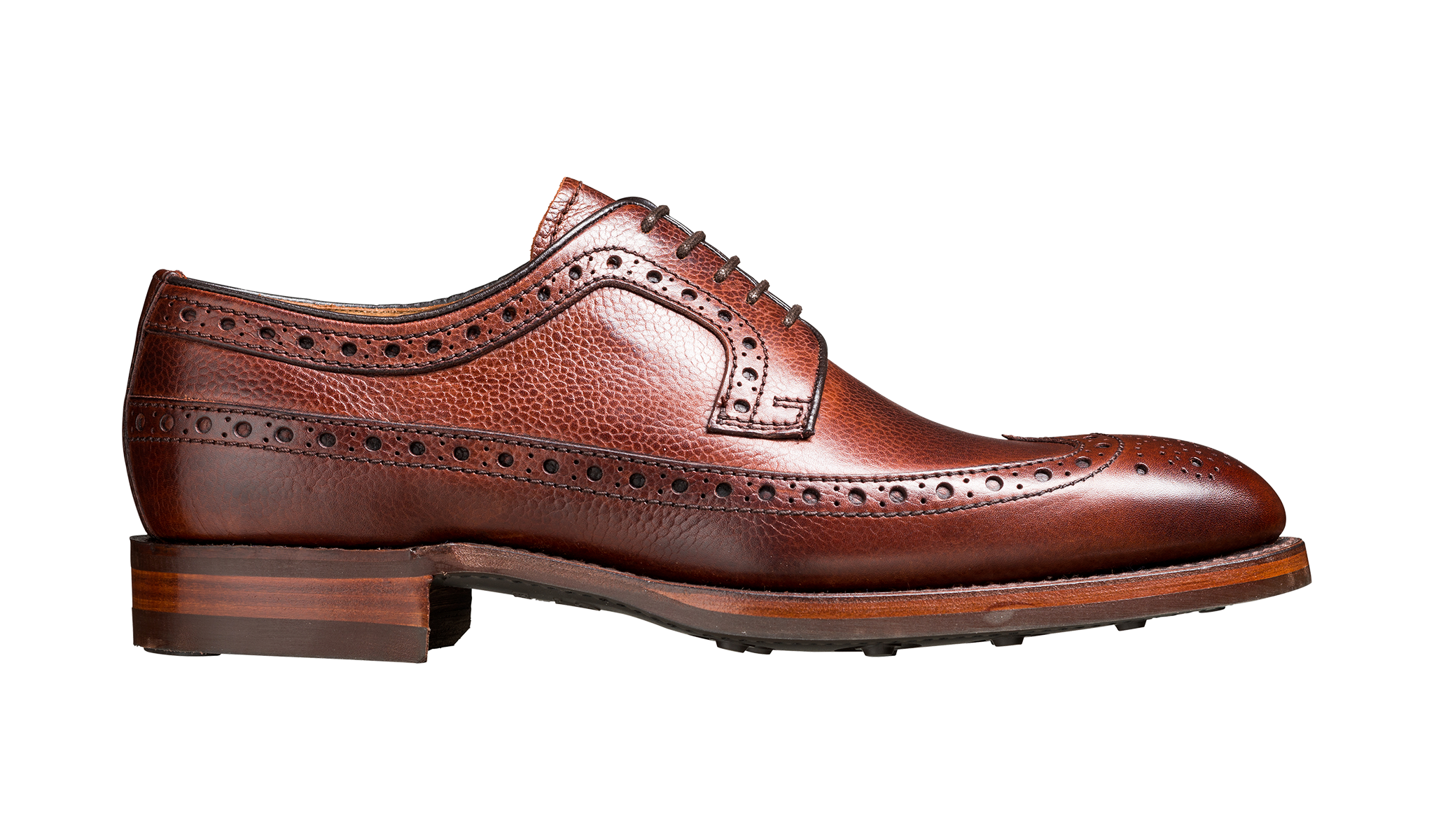 Barker Calvay Classic Long-Wing  Brogue Shoe - Cherry Grain