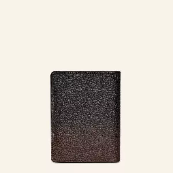 BC014VE - Cuadra chocolate deer leather bi fold wallet for men