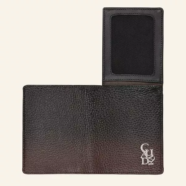 BC014VE - Cuadra chocolate deer leather bi fold wallet for men