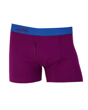 Boxer Brief w/ Fly in Dark Purple by Wood Underwear