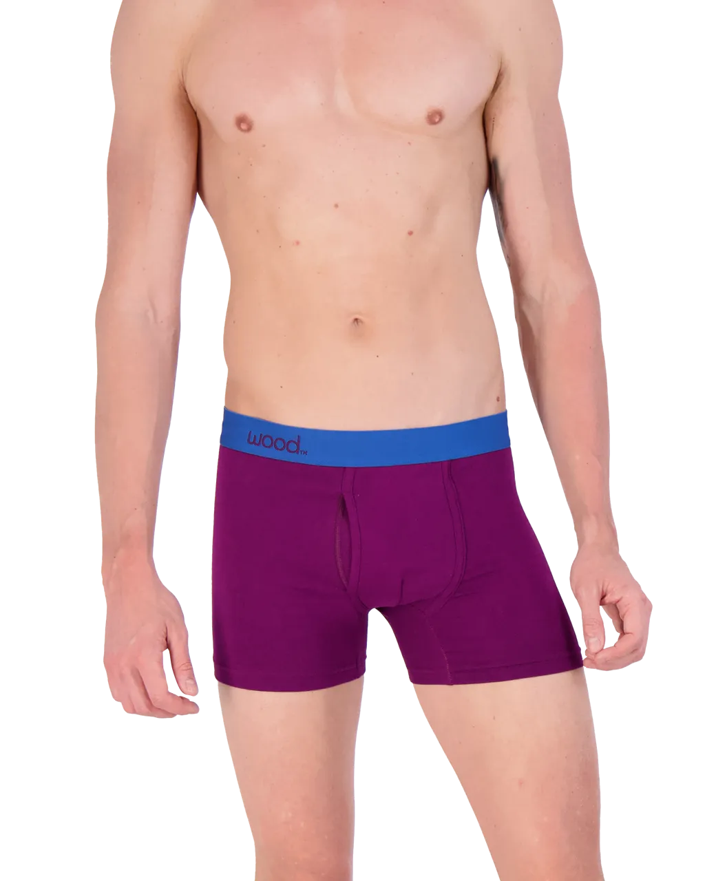 Boxer Brief w/ Fly in Dark Purple by Wood Underwear