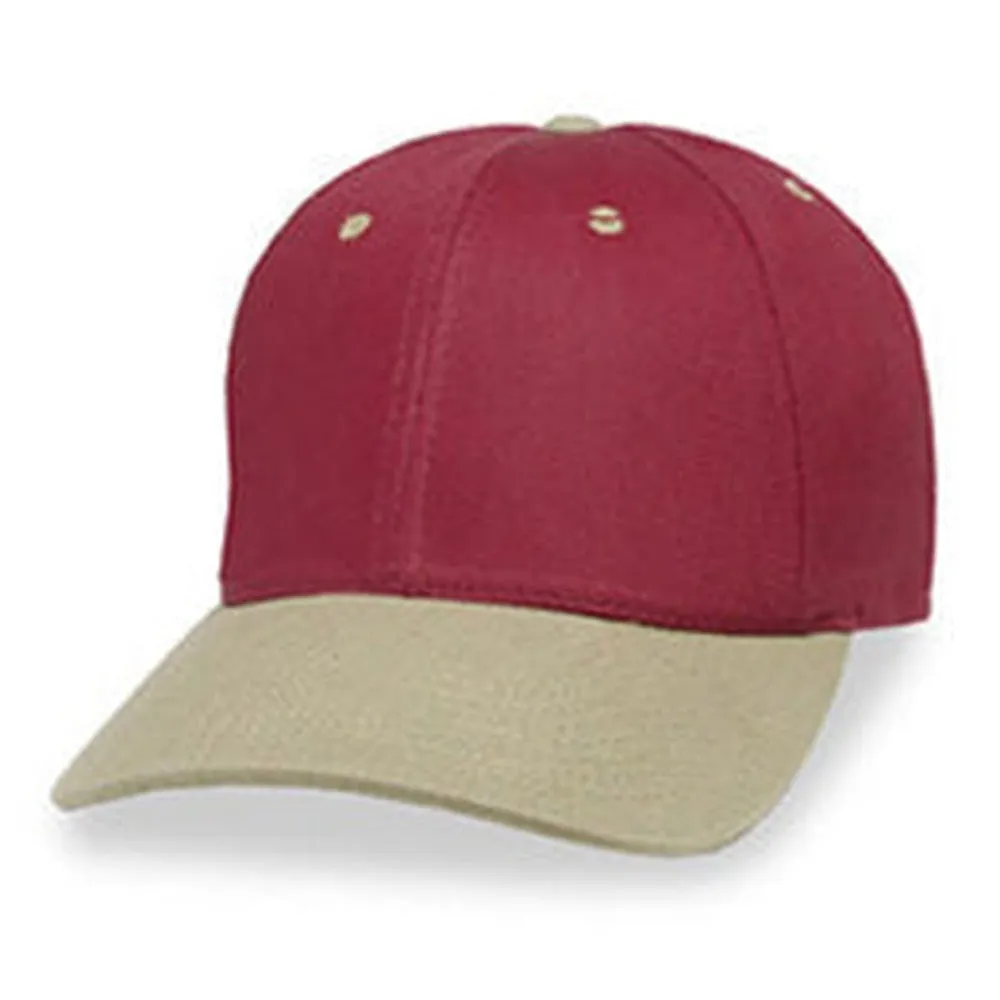 Brick Red with Khaki Visor - Structured Baseball Cap