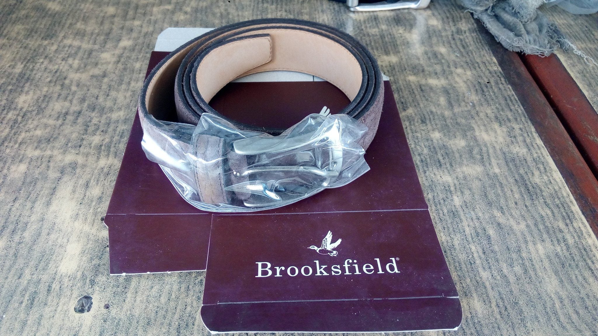 Brooksfield Leather Belt - Brown Suede