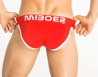 Calzoncillo Bikini Miboer trusa underwear briefs para Caballero en color Rojo