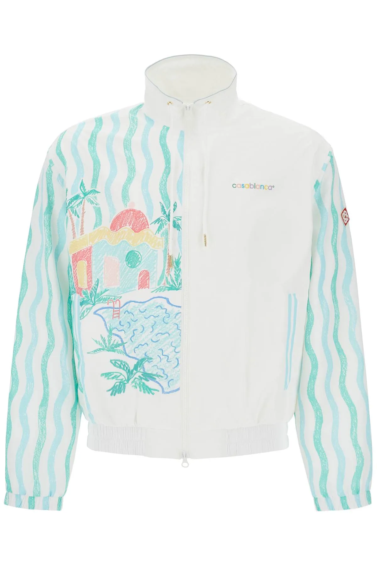 Casablanca windbreaker Jacket With Maison Memphis Printreplace With Double Quote   White