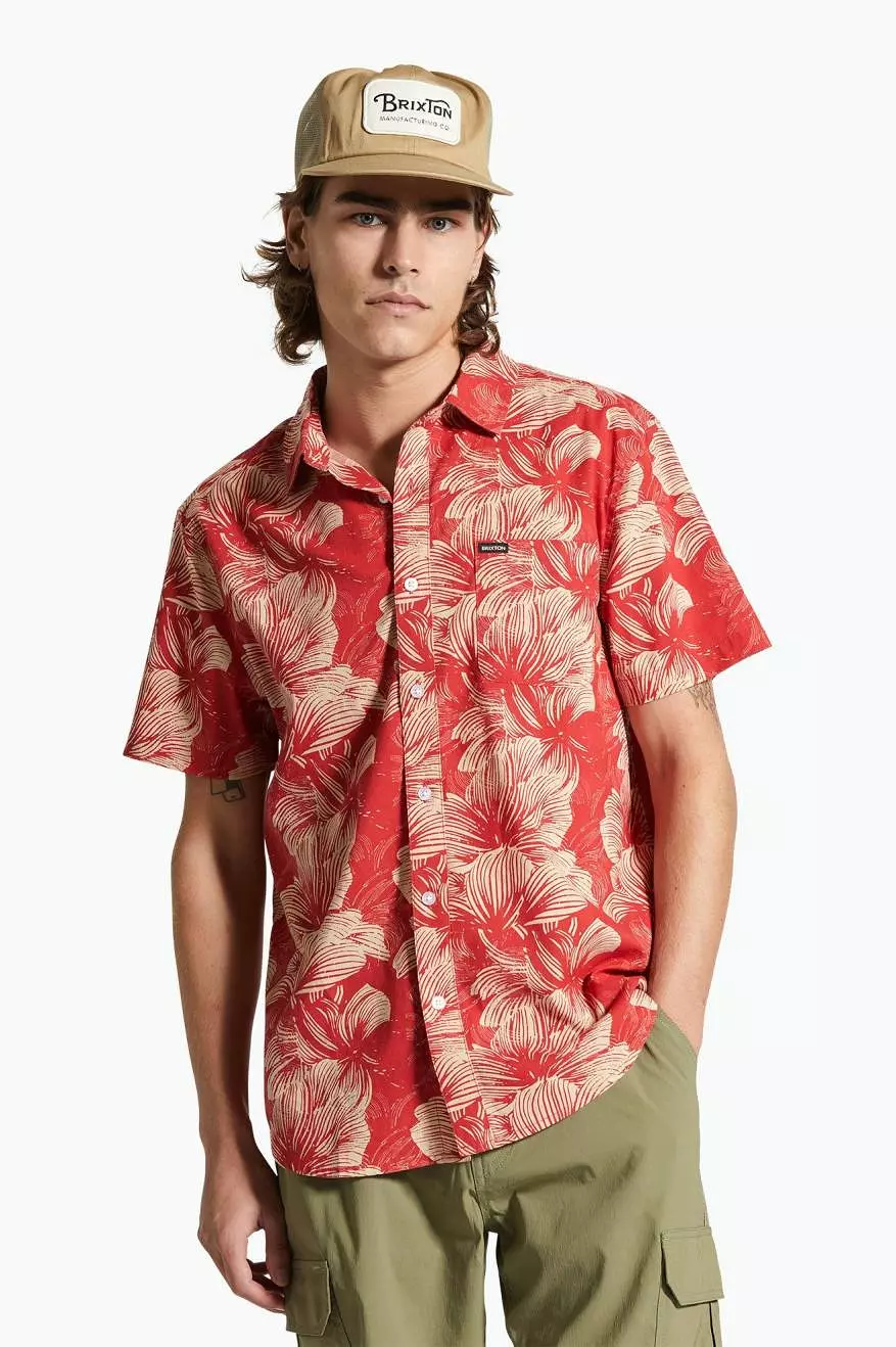 Charter Print S/S Woven Shirt - Casa Red/Oatmilk Floral