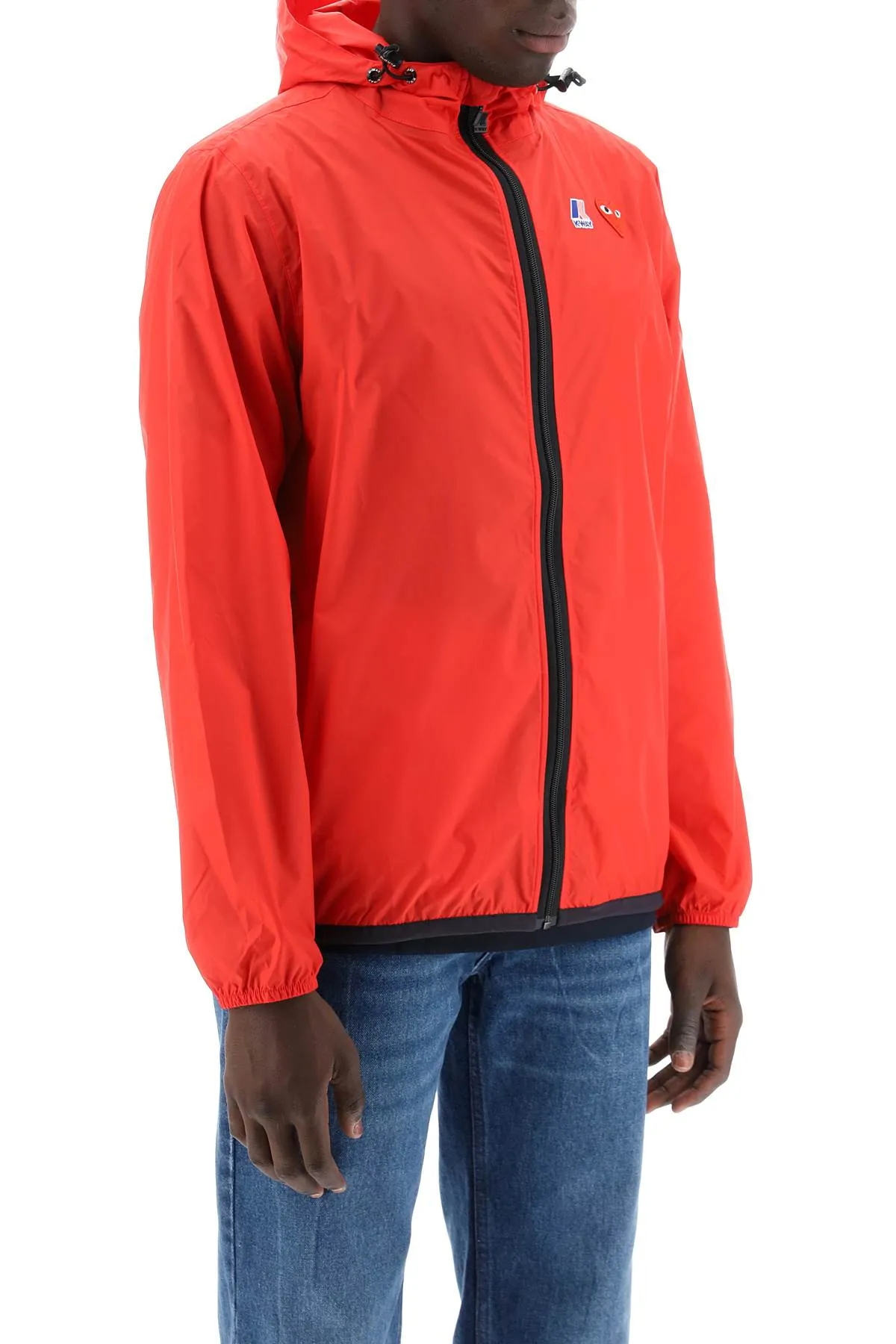 comme des garons play x k-way ripstop jacket P1J501 RED