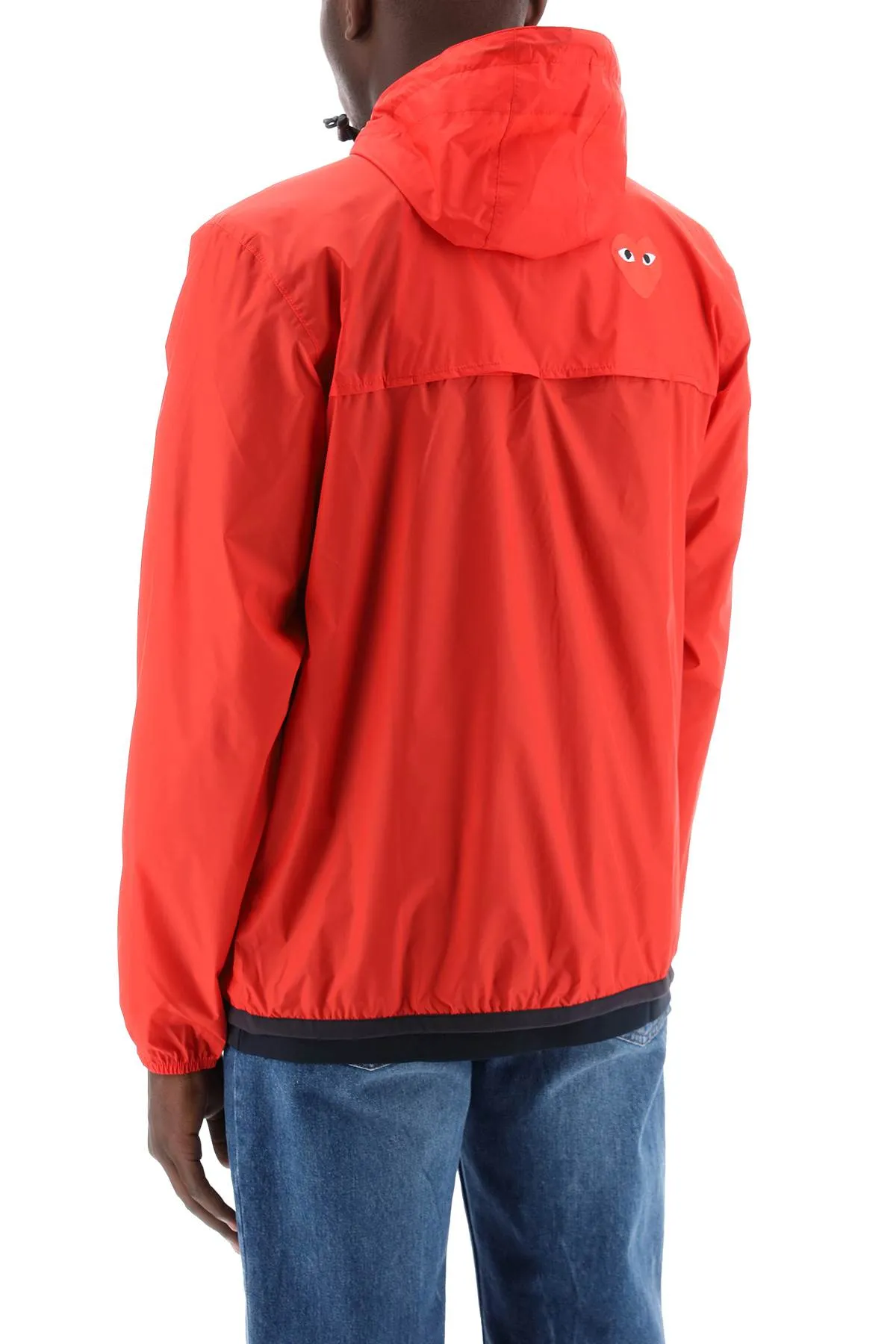 comme des garons play x k-way ripstop jacket P1J501 RED