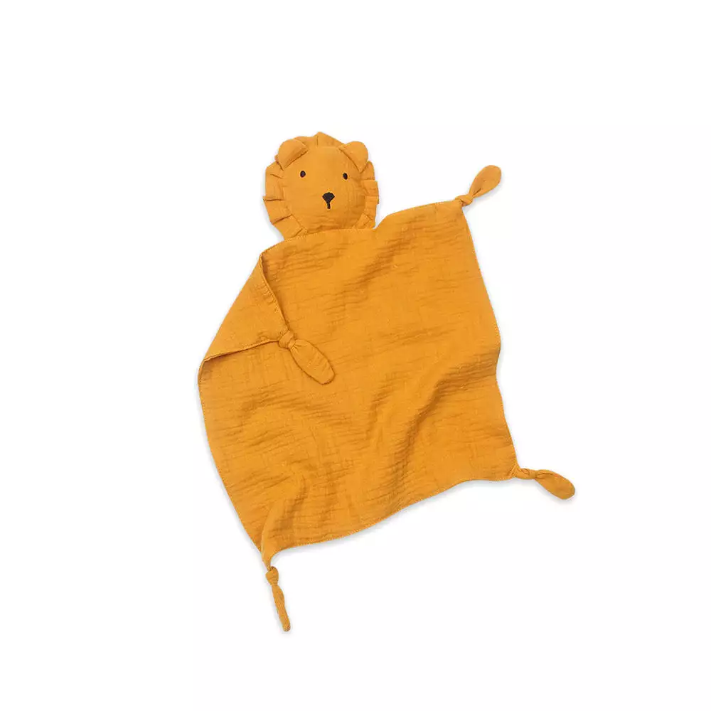 Cotton Baby Comforter Leo The Lion — Mustard