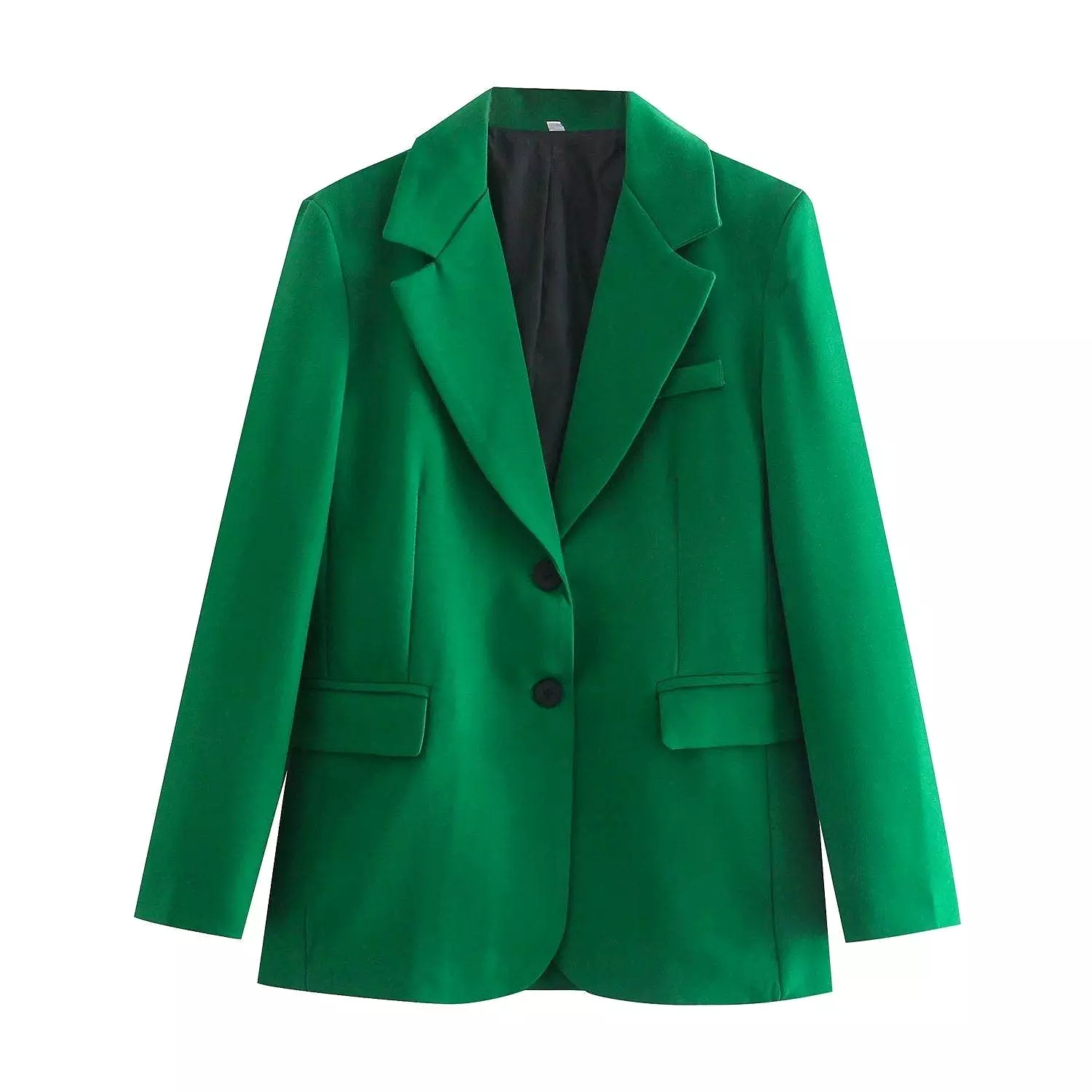 Dark Green Blazer Women - Casual - Plain-Solid