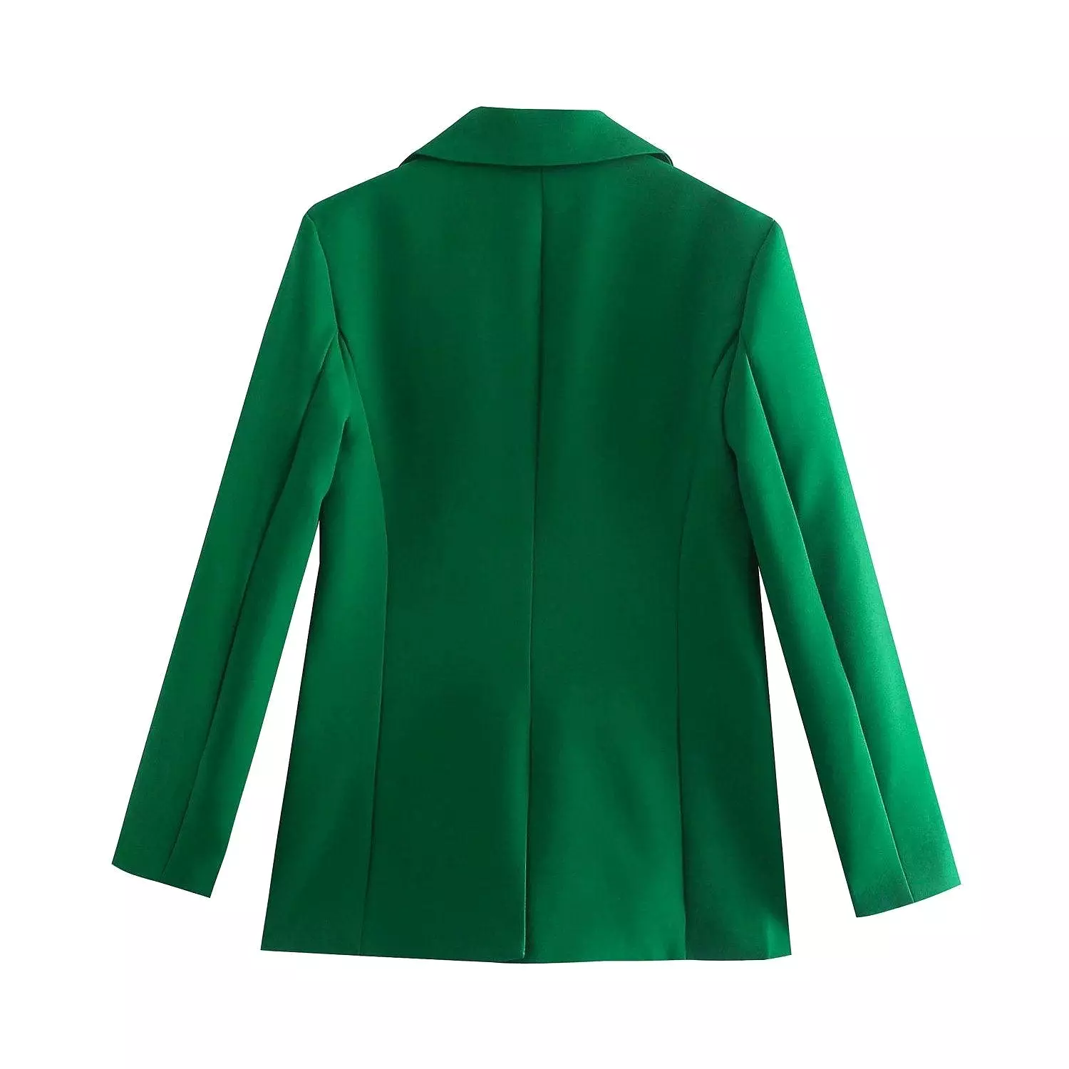 Dark Green Blazer Women - Casual - Plain-Solid