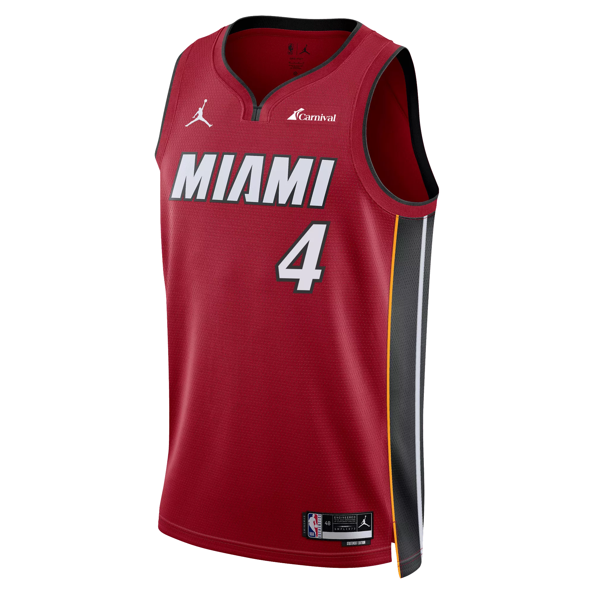 Delon Wright Nike Jordan Brand Miami HEAT Statement Red Swingman Jersey