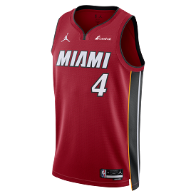 Delon Wright Nike Jordan Brand Miami HEAT Statement Red Swingman Jersey