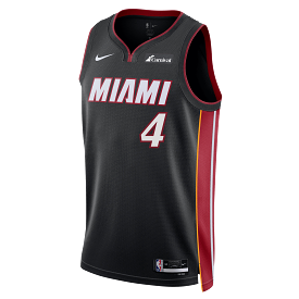 Delon Wright Nike Miami HEAT Icon Black Swingman Jersey