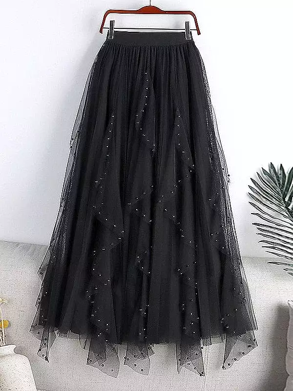 Elegant and Versatile Women's One-Size Swing Long Skirt