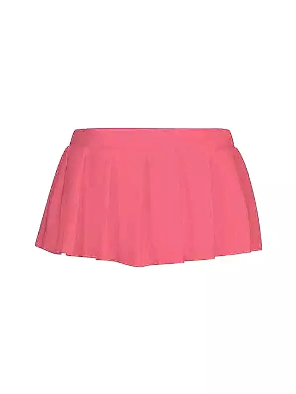 Elegant Women's Mini Polyester Skirt in Black, White, and Pink - S, M, L