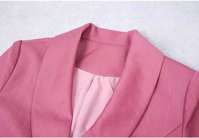 Irregular Blazer Skirt Suit