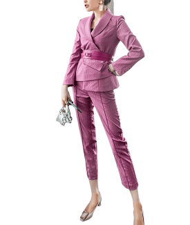 Irregular Blazer Women Pantsuit