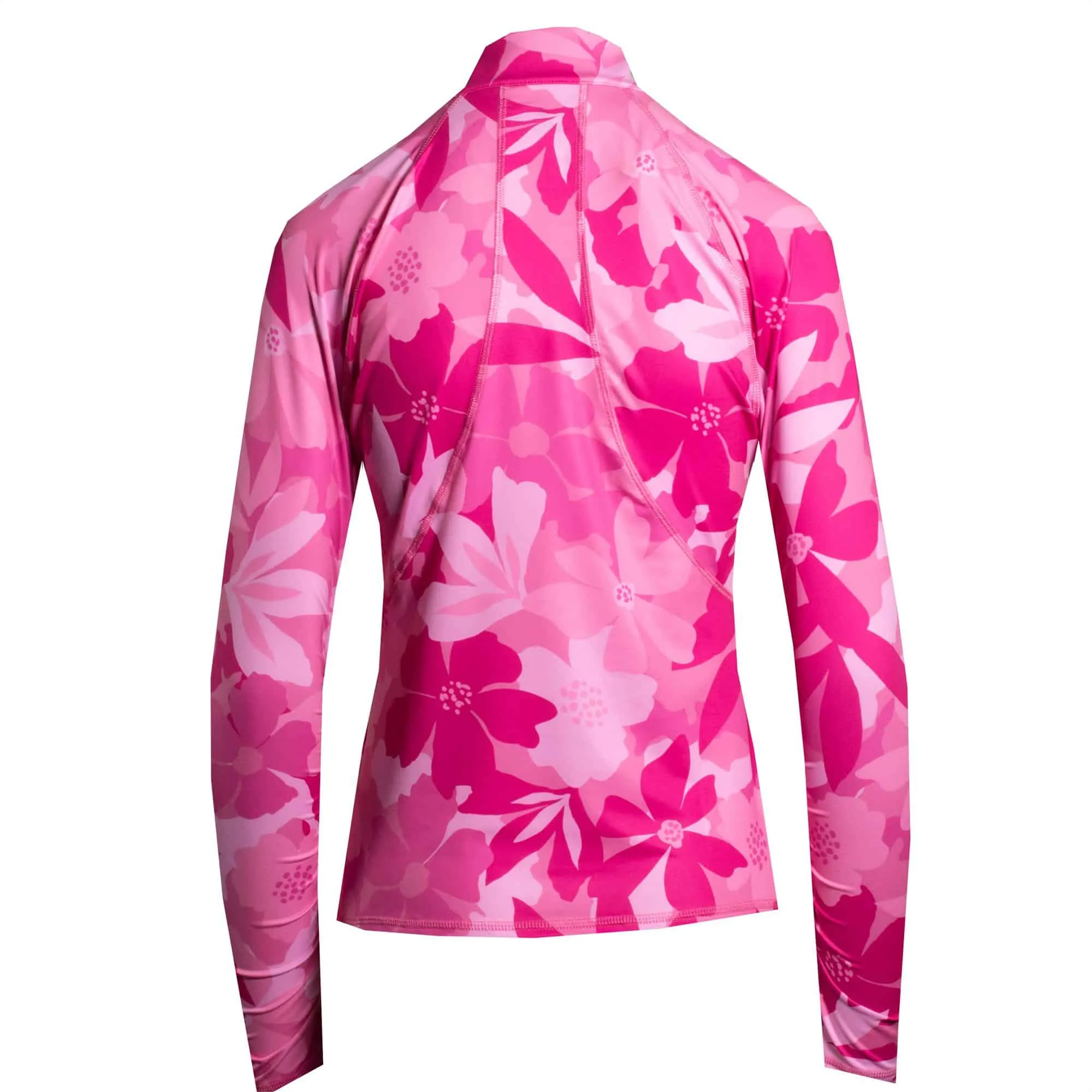 Ladies G/FORE Floral Camo Quarter Zip Pullover Azalea