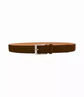 Loake William Leather Belt - Brown Suede