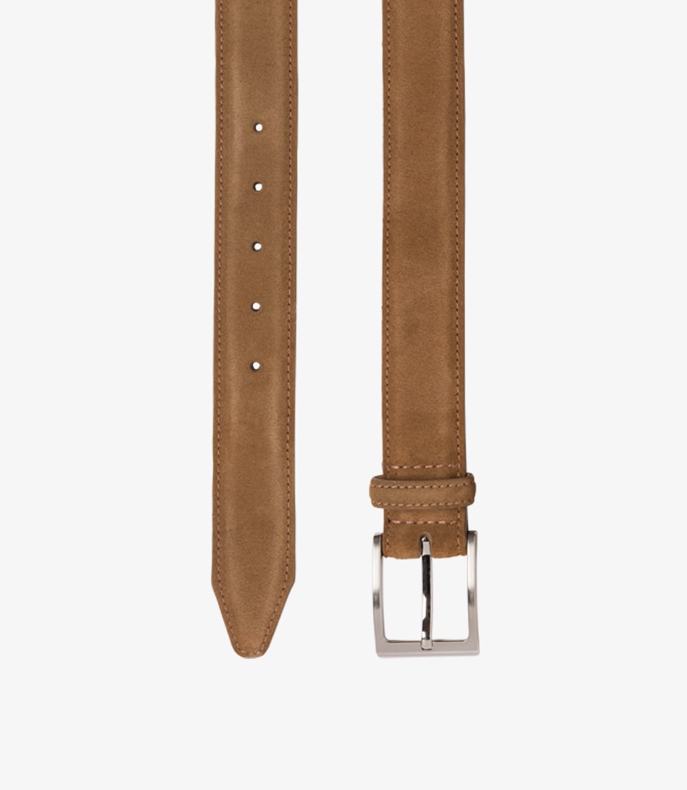 Loake William Leather Belt - Tan Suede