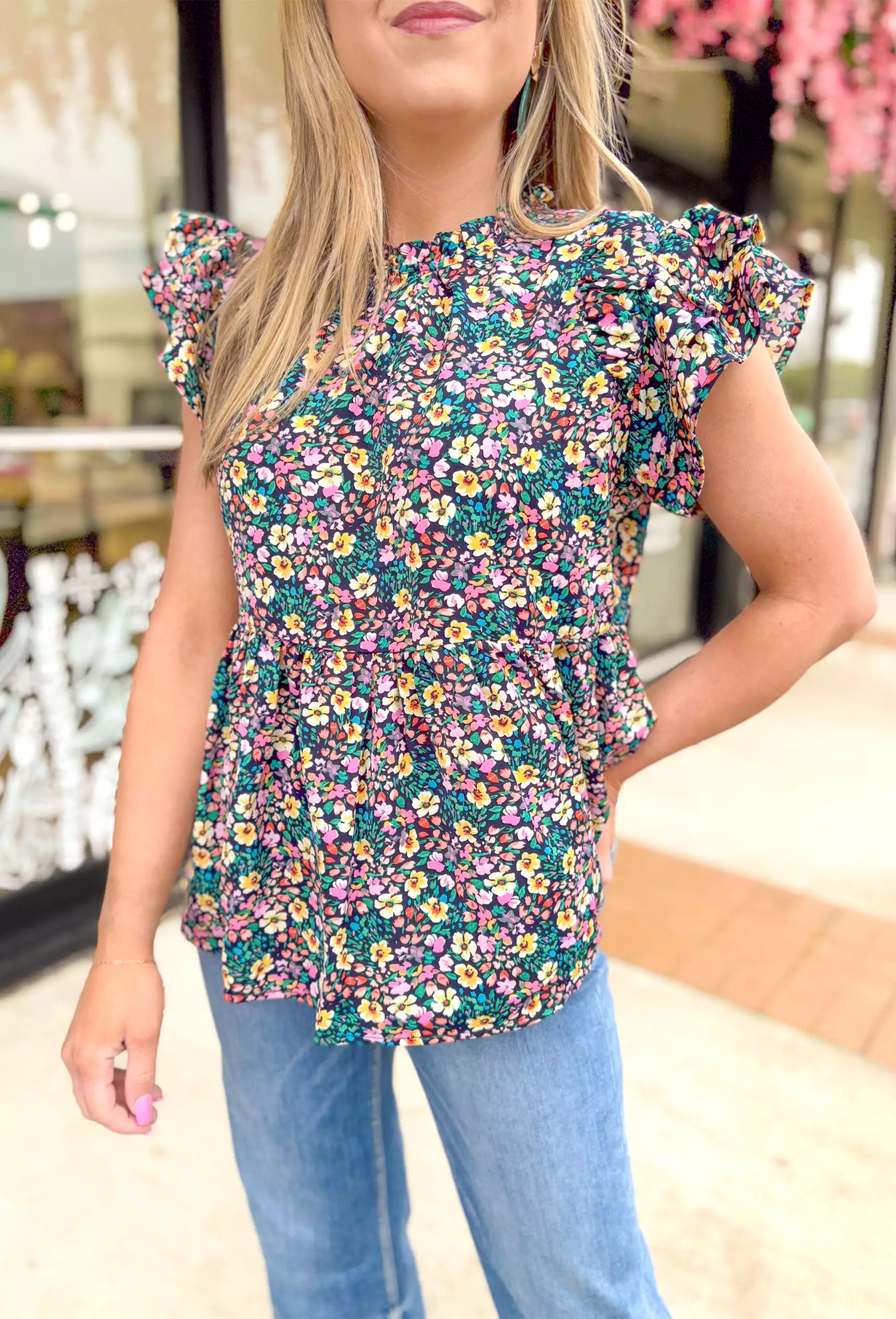 Love Again Floral Babydoll Top