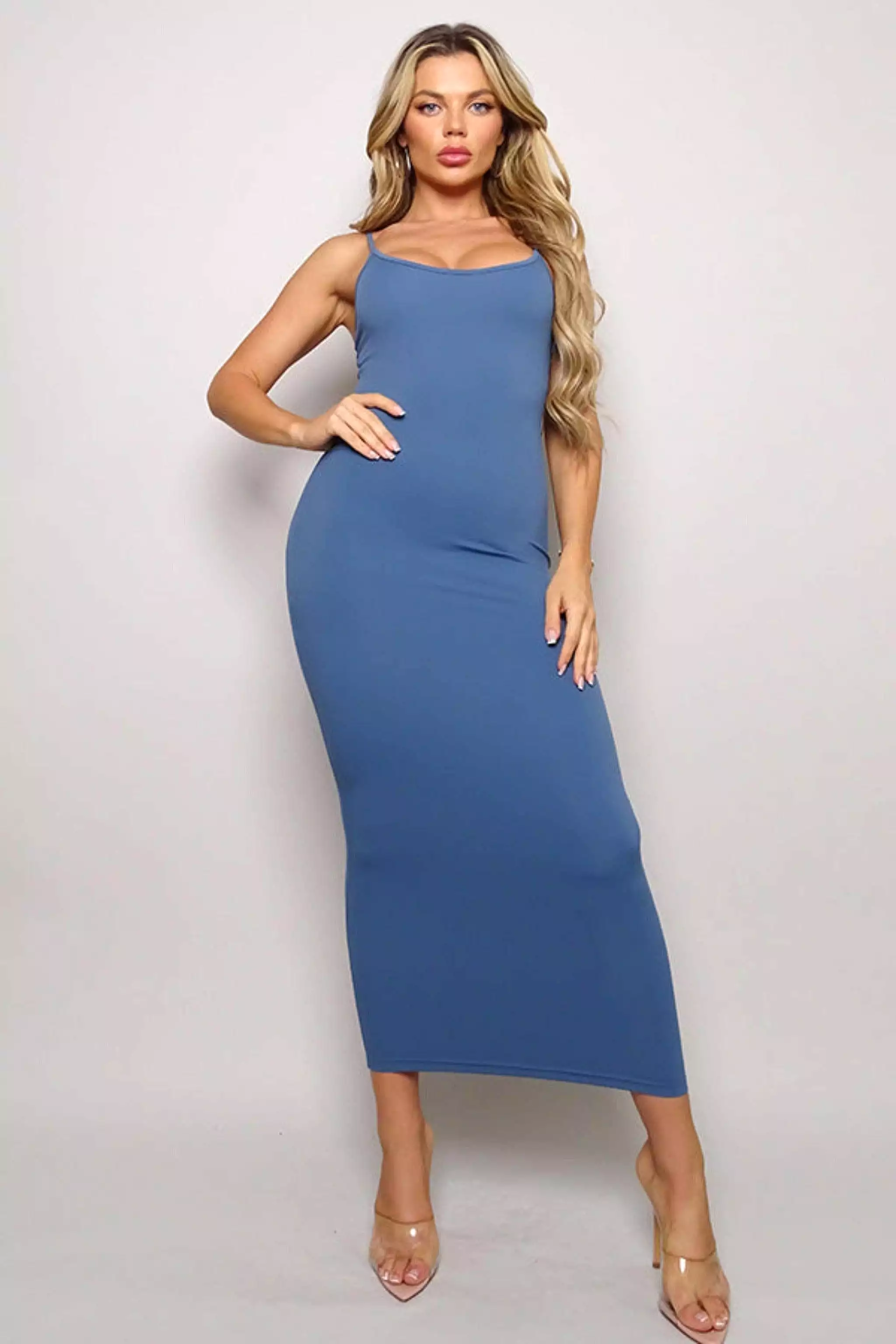 LUXE SMOOTH LONG SLIP MAXI DRESS