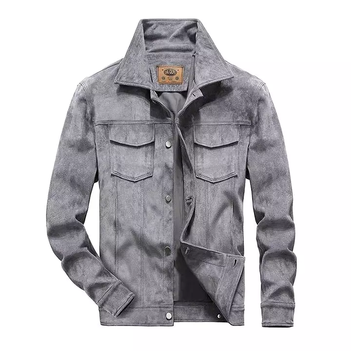 MacAnthony Suede Leather Jacket For Men