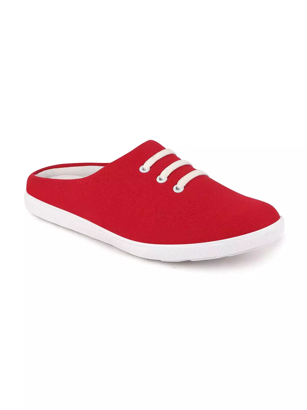 Men Red Casual Canvas Slip-On Shoes