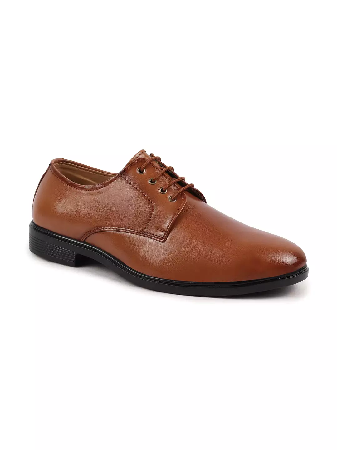 Men Tan Uniform Dress Anti Skid Sole Lace Up Formal Shoes For Office|Work|Party