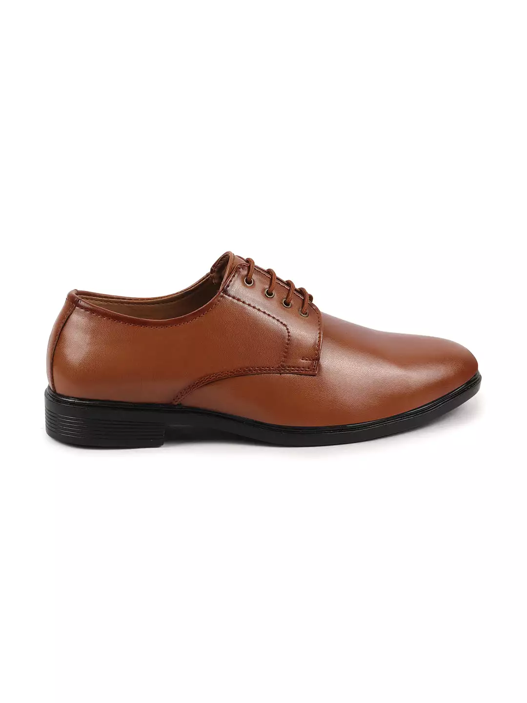 Men Tan Uniform Dress Anti Skid Sole Lace Up Formal Shoes For Office|Work|Party