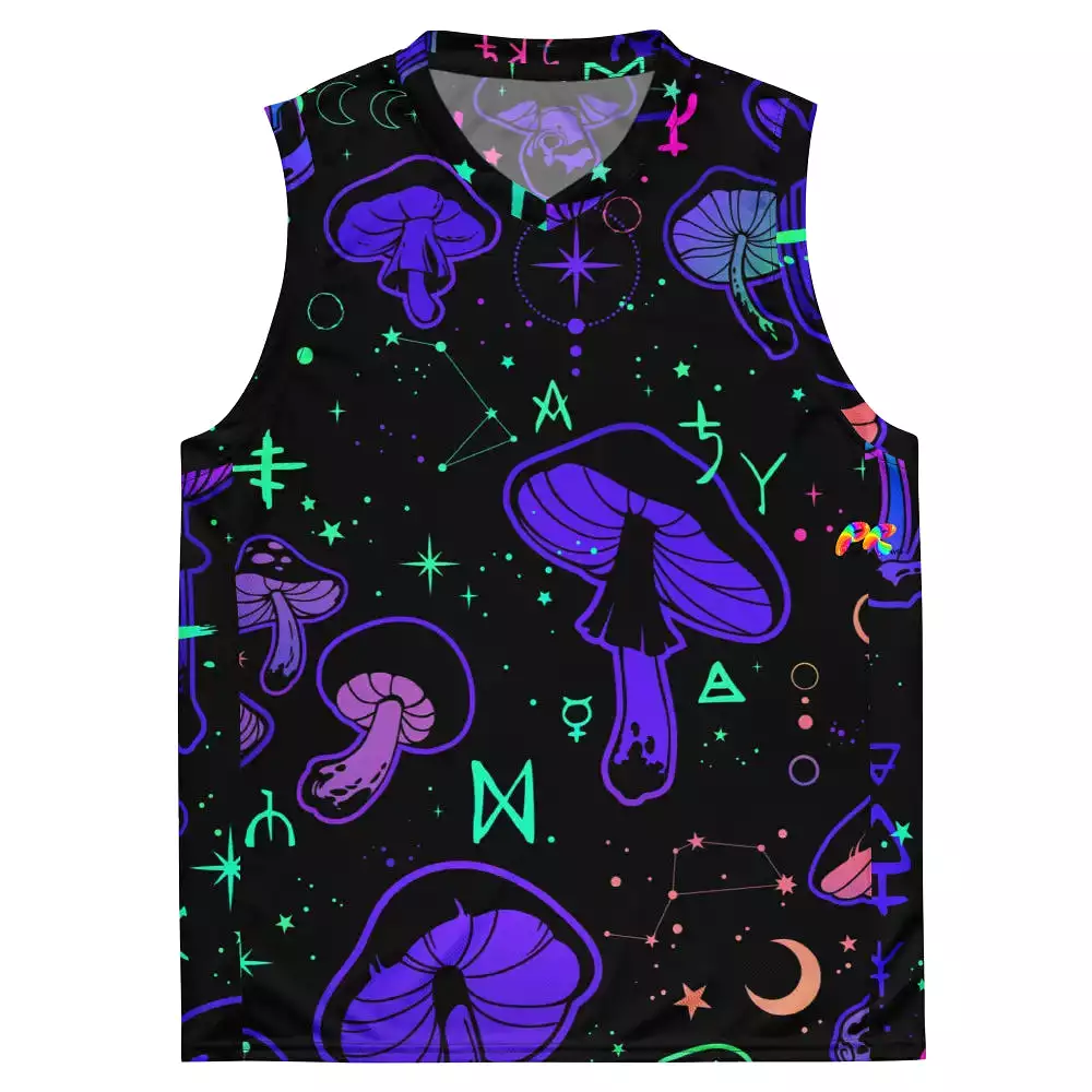 Mushroom Cult Rave Basketball Jersey