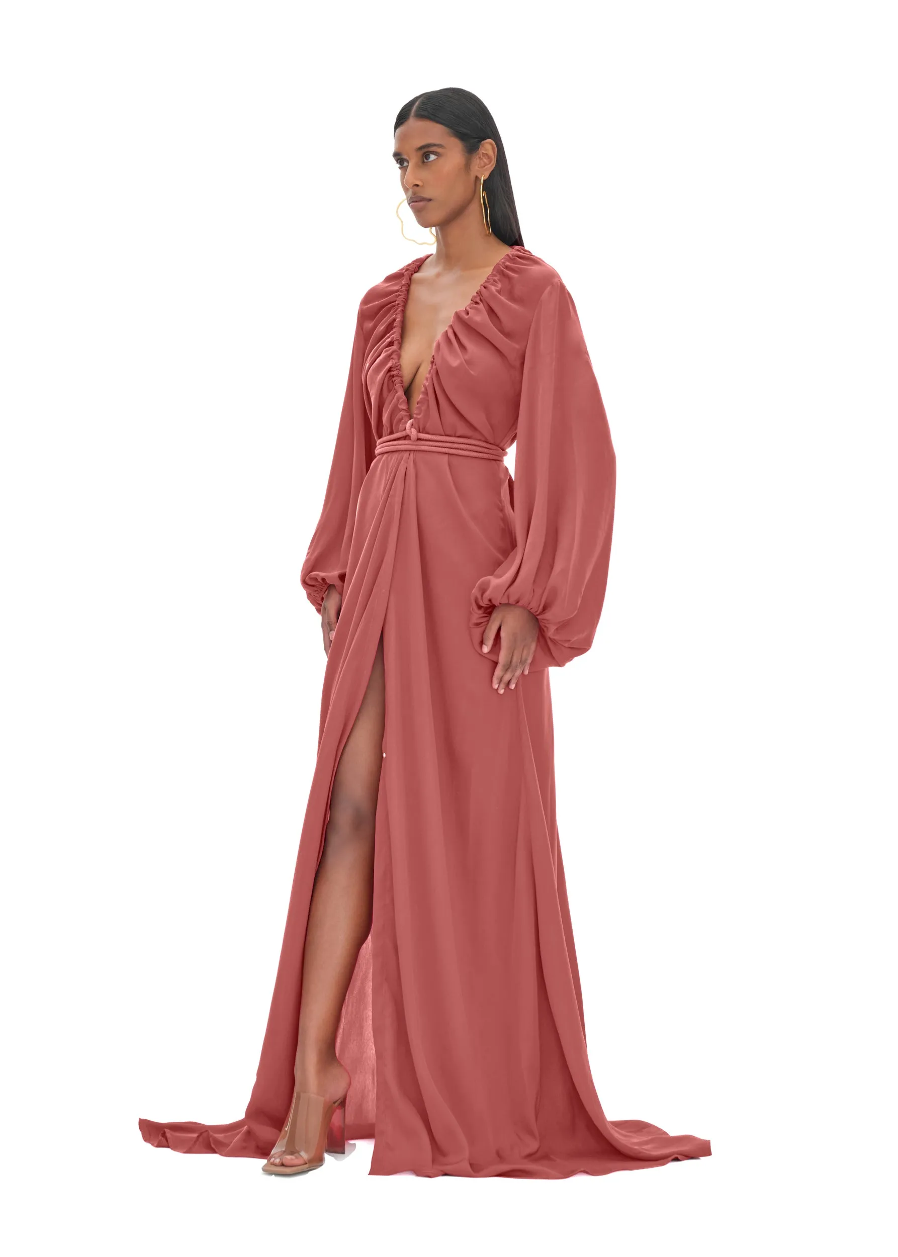 NEEMA DUSTY APRICOT ROBE