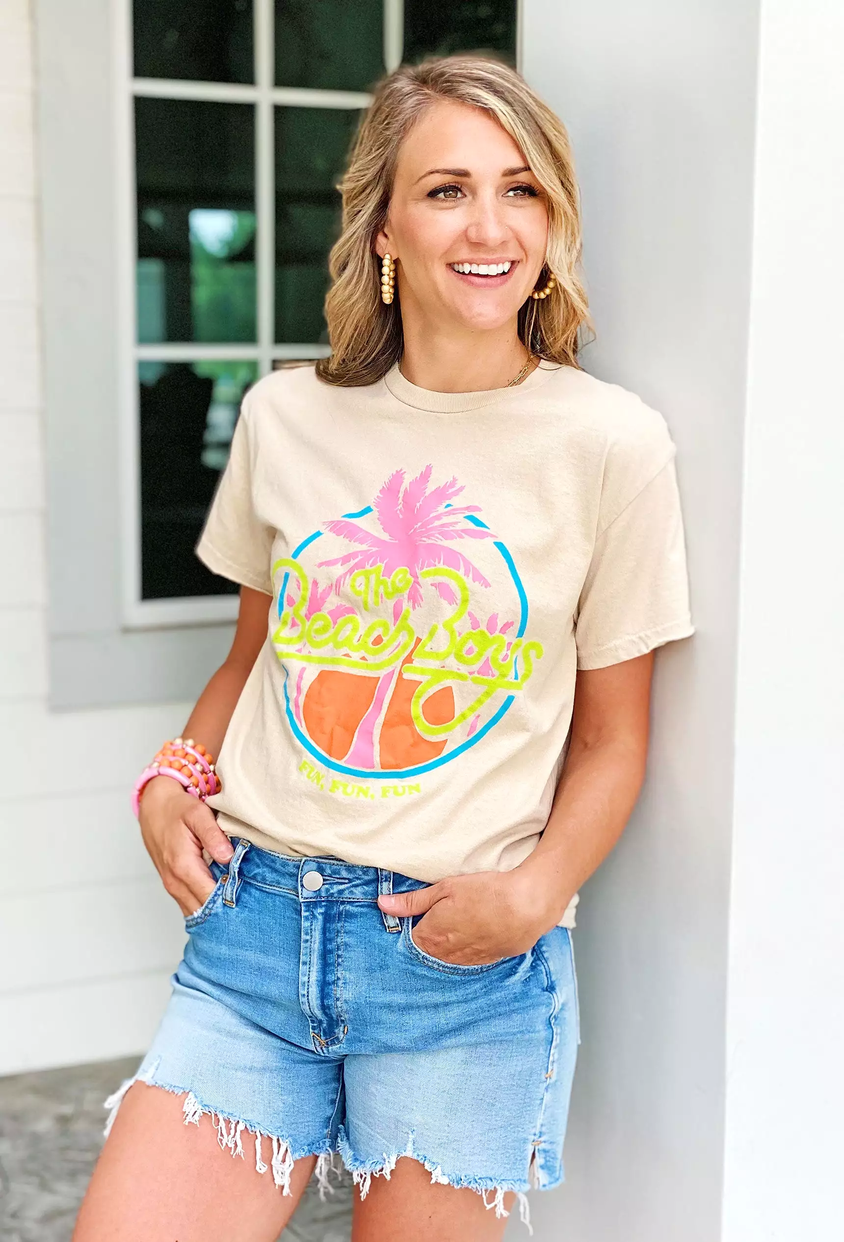 Neon Beach Boys Graphic Tee