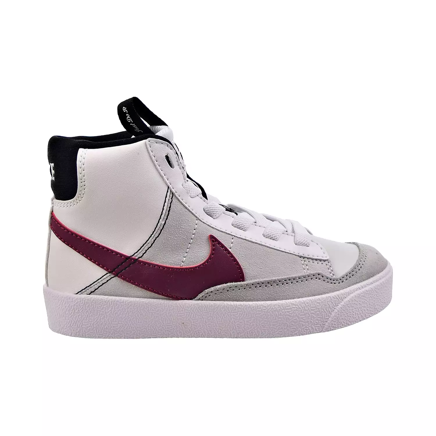 Nike Blazer Mid '77 SE (PS) Little Kids' Shoes White-Rush Maroon