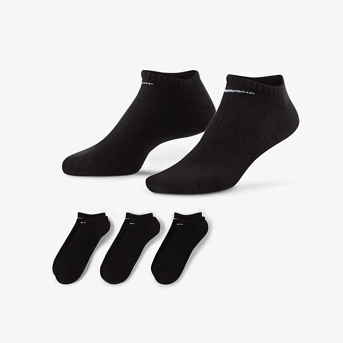 Nike Everyday Cushioned Training No-Show Socks 3 Pack | Socks & Underwear | Stirling Sports