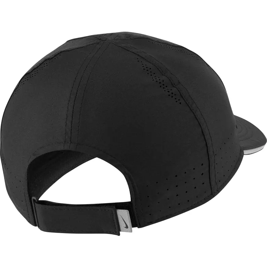 NIKE UNISEX DRI-FIT AEROBILL FEATHERLIGHT PERFORATED DRI-FIT BLACK CAP