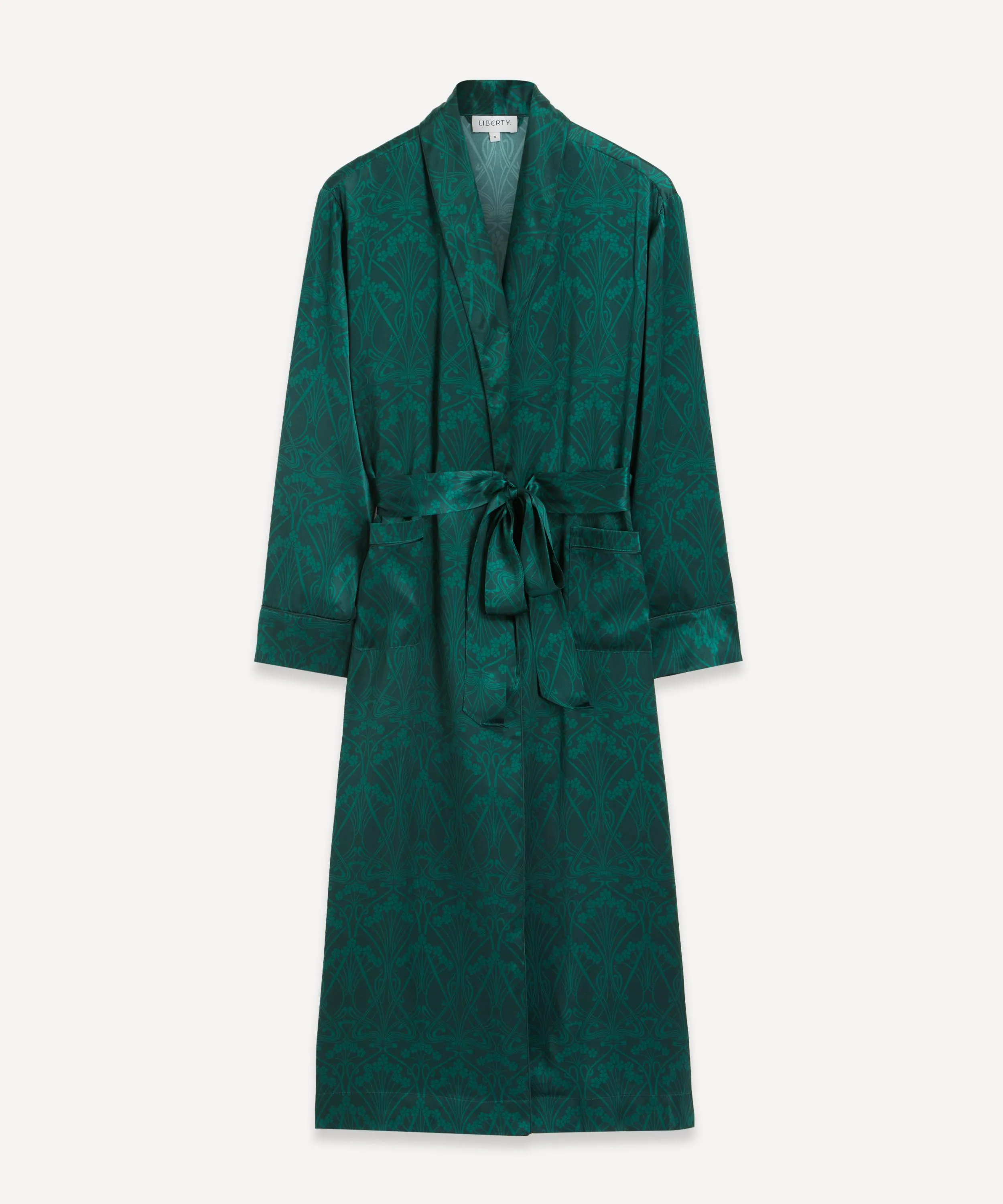 Nouveau Ianthe Silk Satin Long Robe