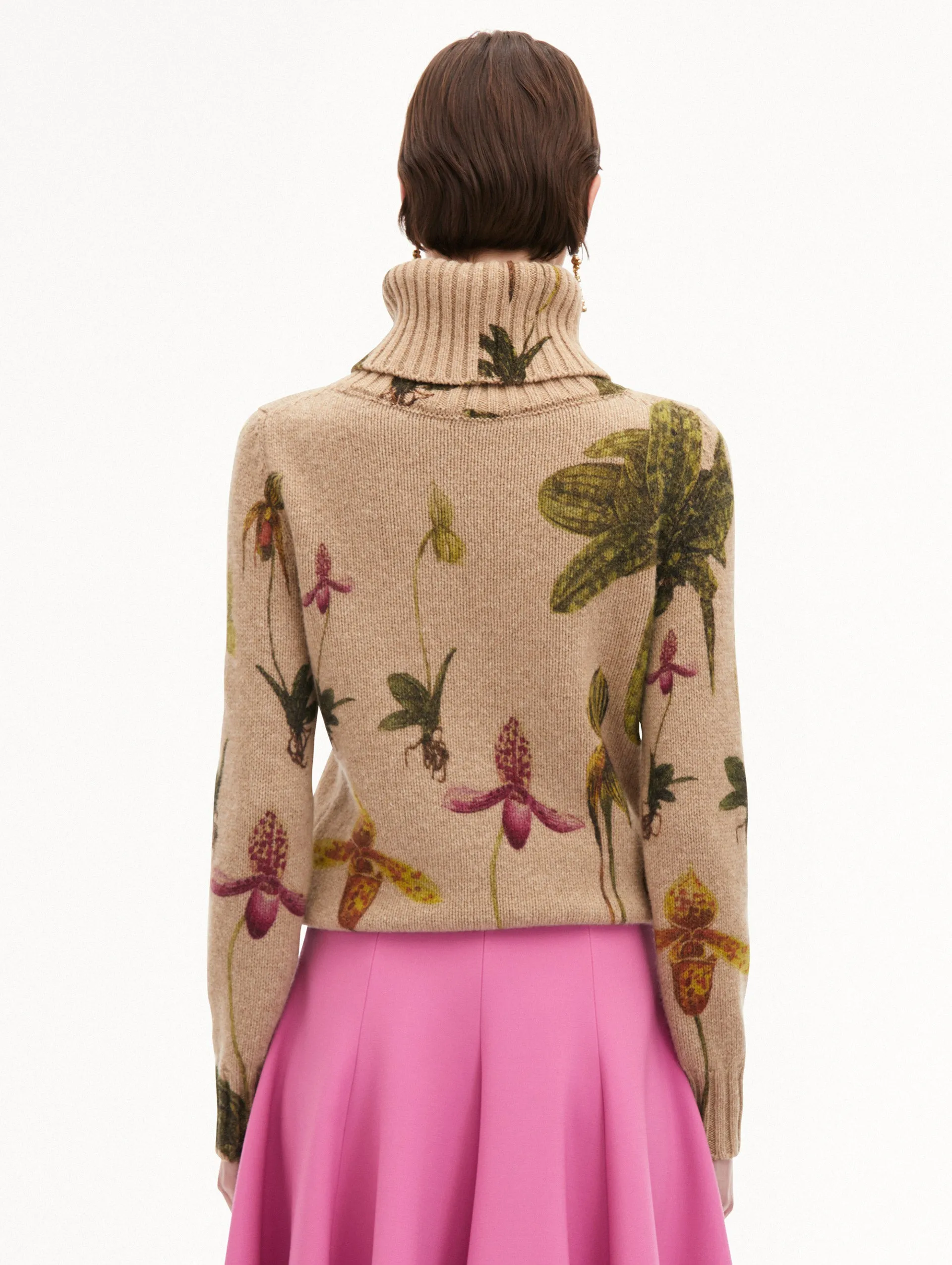 Orchid Printed Turtleneck Pullover