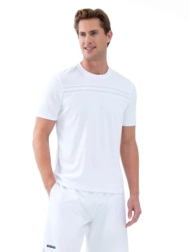 Performance Men's Tournament Short Sleeve Crew Neck - White