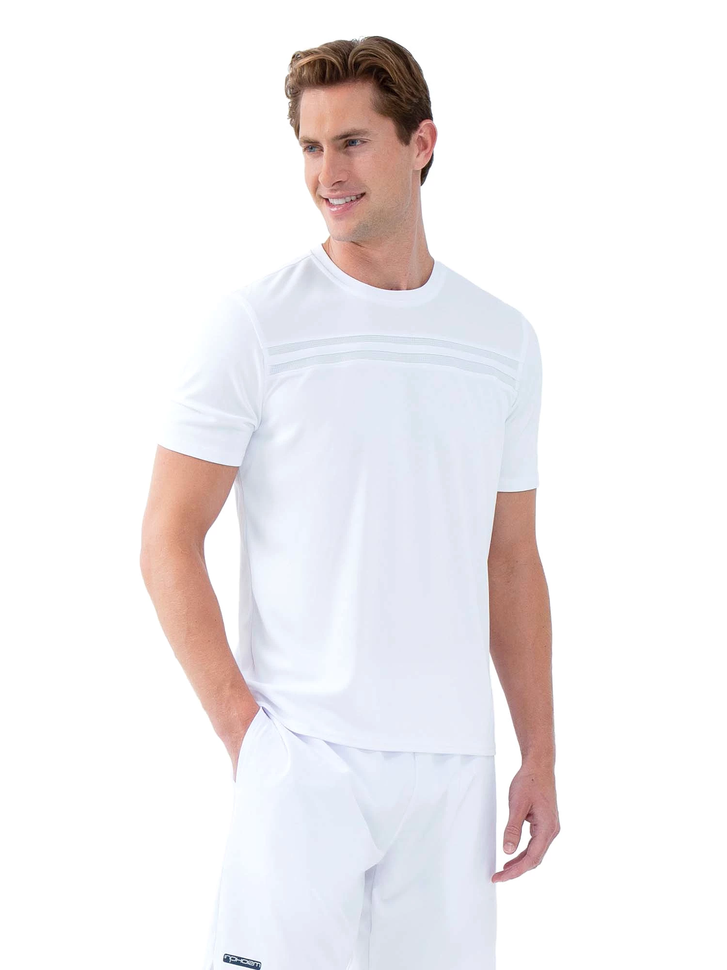 Performance Men's Tournament Short Sleeve Crew Neck - White