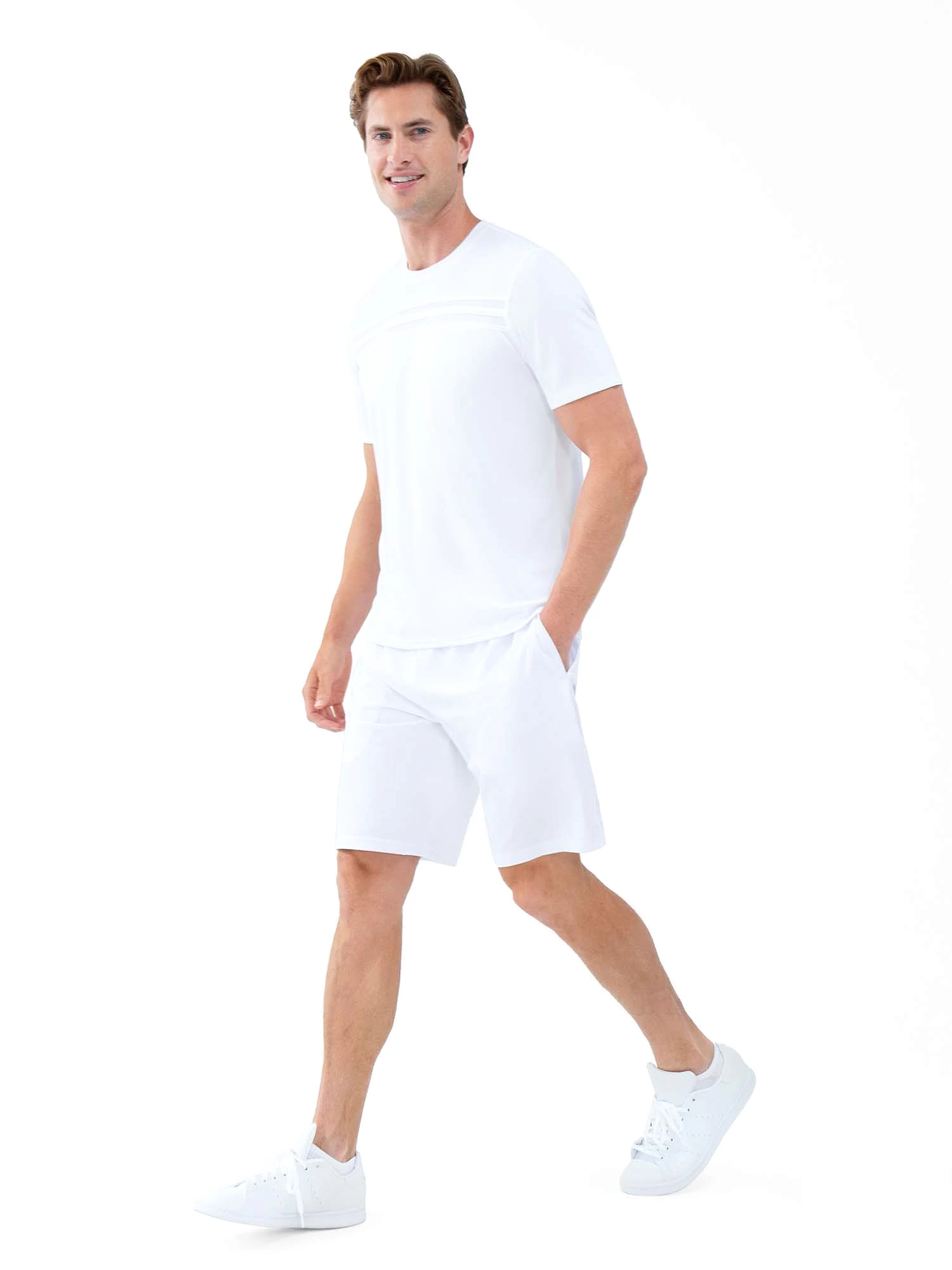 Performance Men's Tournament Short Sleeve Crew Neck - White