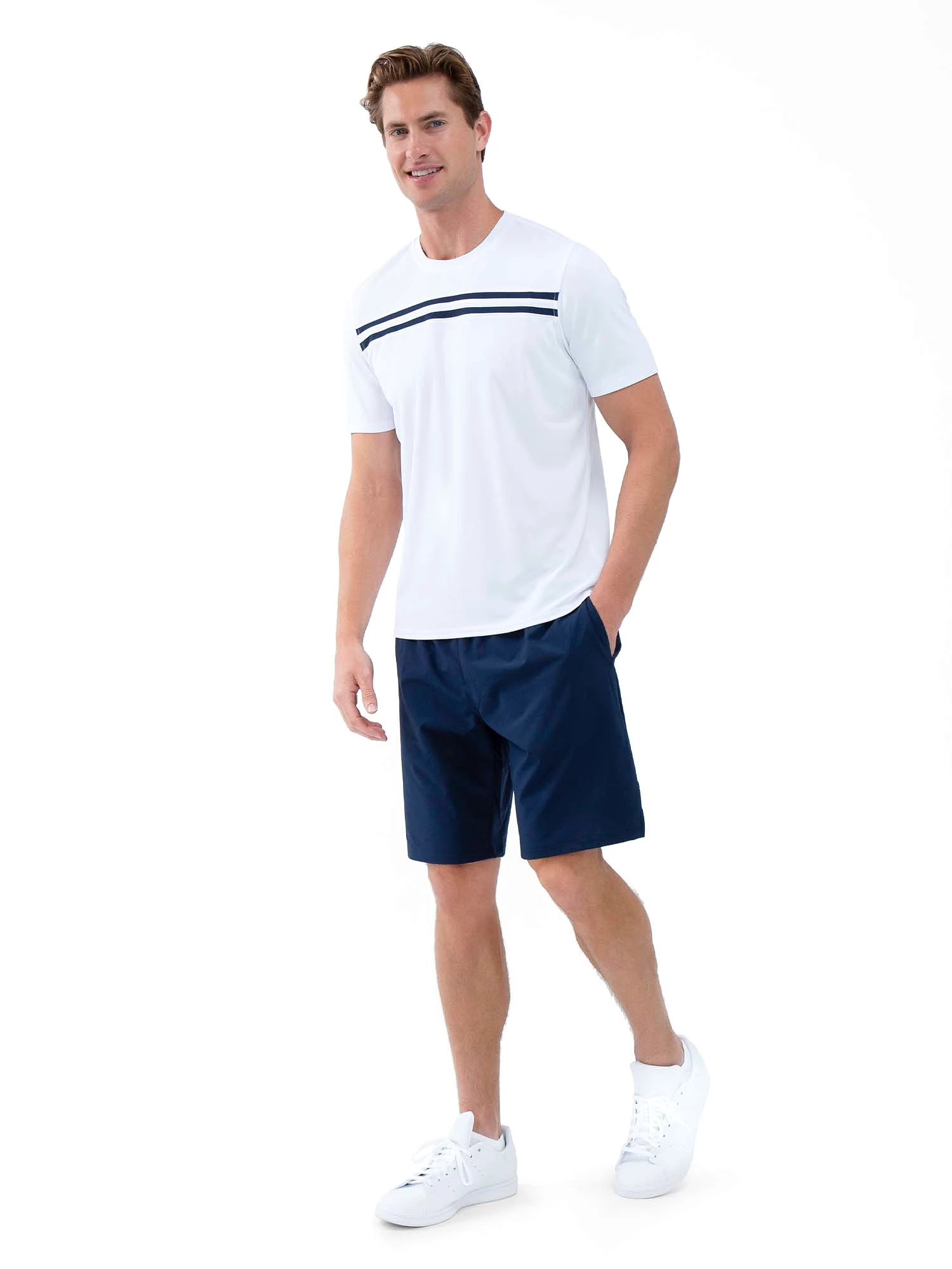 Performance Men's Tournament Short Sleeve Crew Neck - White/Midnight