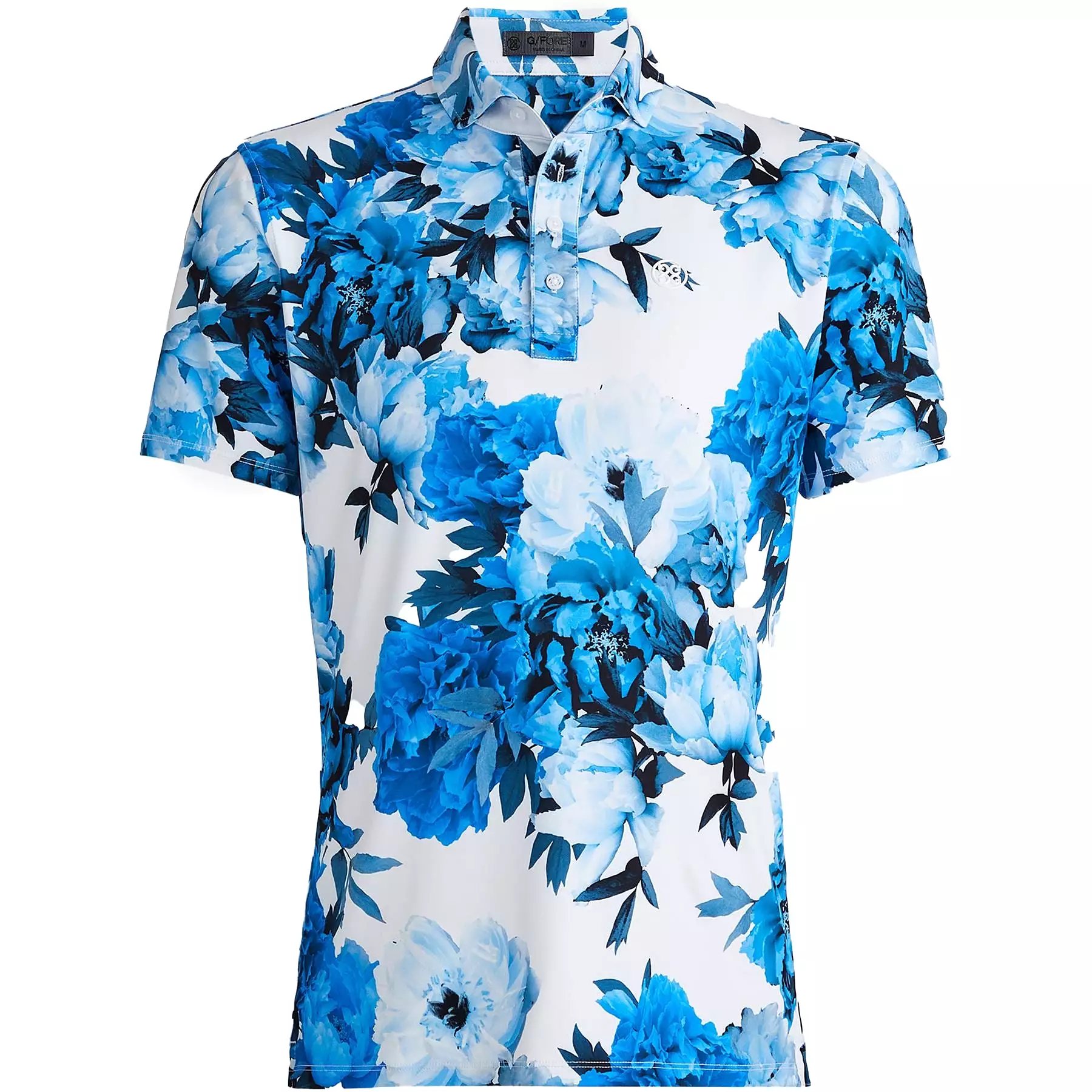 Photo Floral Tech Jersey Tailored Fit Polo Racer - AW23