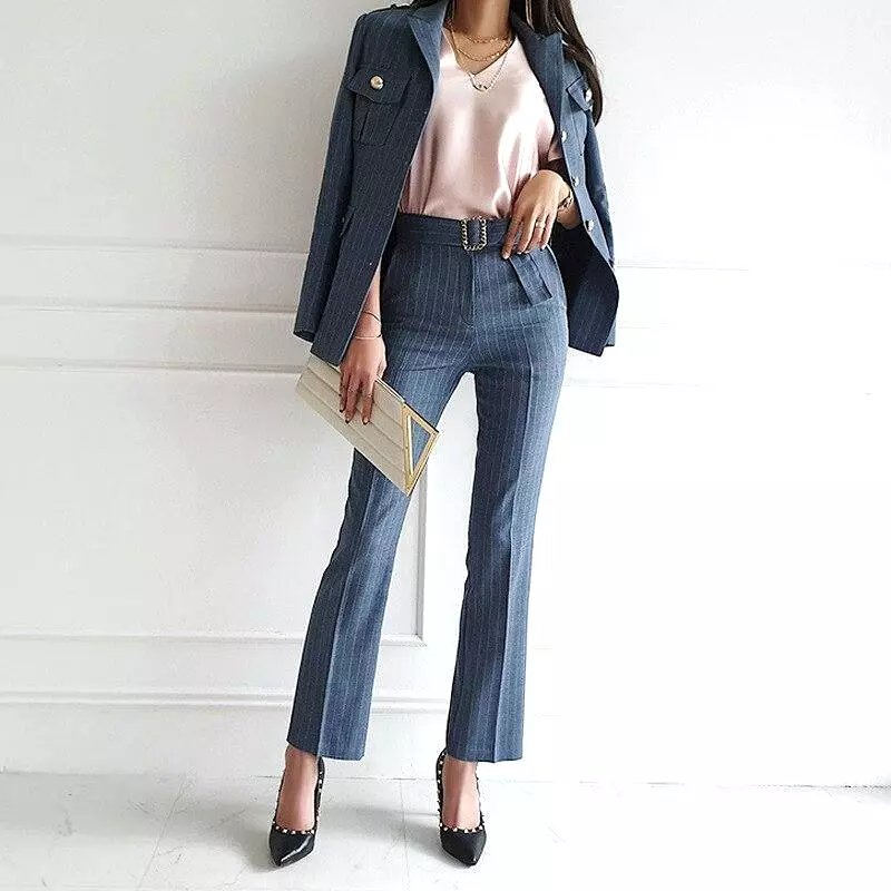 Pinstripe Women Pantsuits