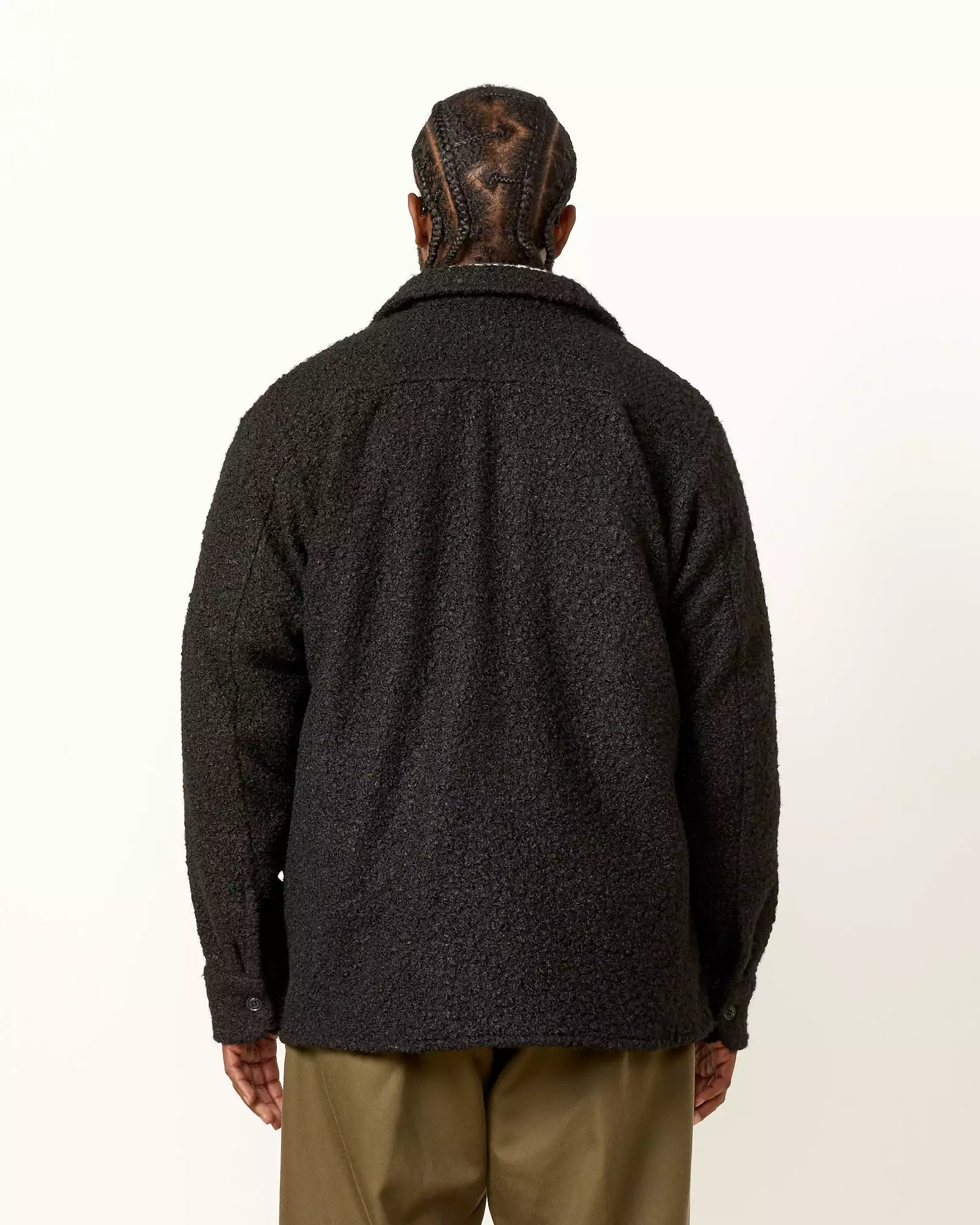 Porto Shirt Long Sleeve in Sherpa Black