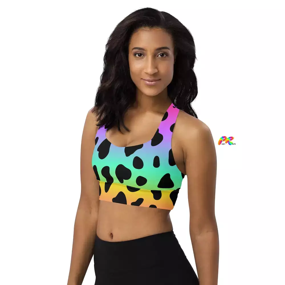 Pride Leopard Print Sports Bra